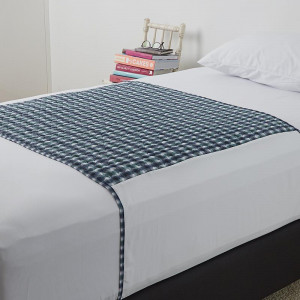 Linen Saver, Extra Soft, Waterproof Bed Pad with Tuck Ins - Tartan - Single BD1030T