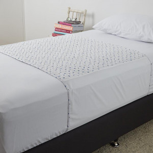 Linen Saver, Extra Soft, Waterproof Bed Pad with Tuck Ins - Floral - Single BD1030F