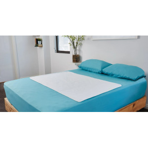 Light & Easy, Quick Dry, Waterproof Bed Pad - White - Fits Across Single/King Single/Double Bed or 3/4 length on any bed BD1070D