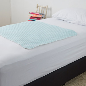 All Purpose, Extra Soft, Waterproof Bed Pad - Pale Blue - Suitable for all beds BD1003P