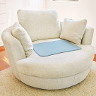 Chair Pad, 50x60cm, Pale Blue