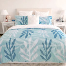 Botanica, Water Resistant, Quilt Cover, Blue - Queen