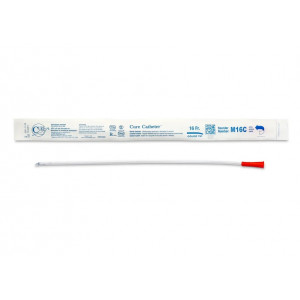 Cure Catheter Nelaton Uncoated Coude Tip Green Male 16FR 40cm (510858) M16C