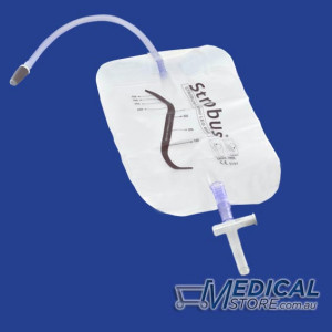 Strobus T-Tap 30cm inlet 750ml Leg Bag - Sterile (straps not included) SB750T.30s